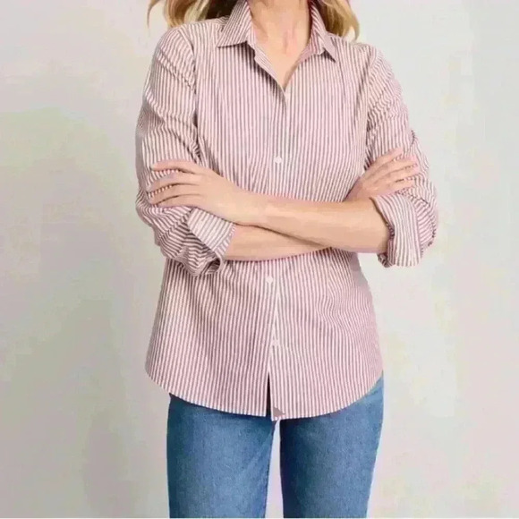 UNTUCKit Women's Blue Gingham Button-Down Shirt - Size 8 - NWT - Picture 4 of 4